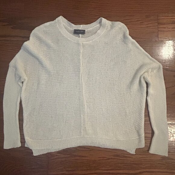 Wooden Ships Charlotte Crew Cotton Open Knit Sweater Size Medium Large - Picture 10 of 14